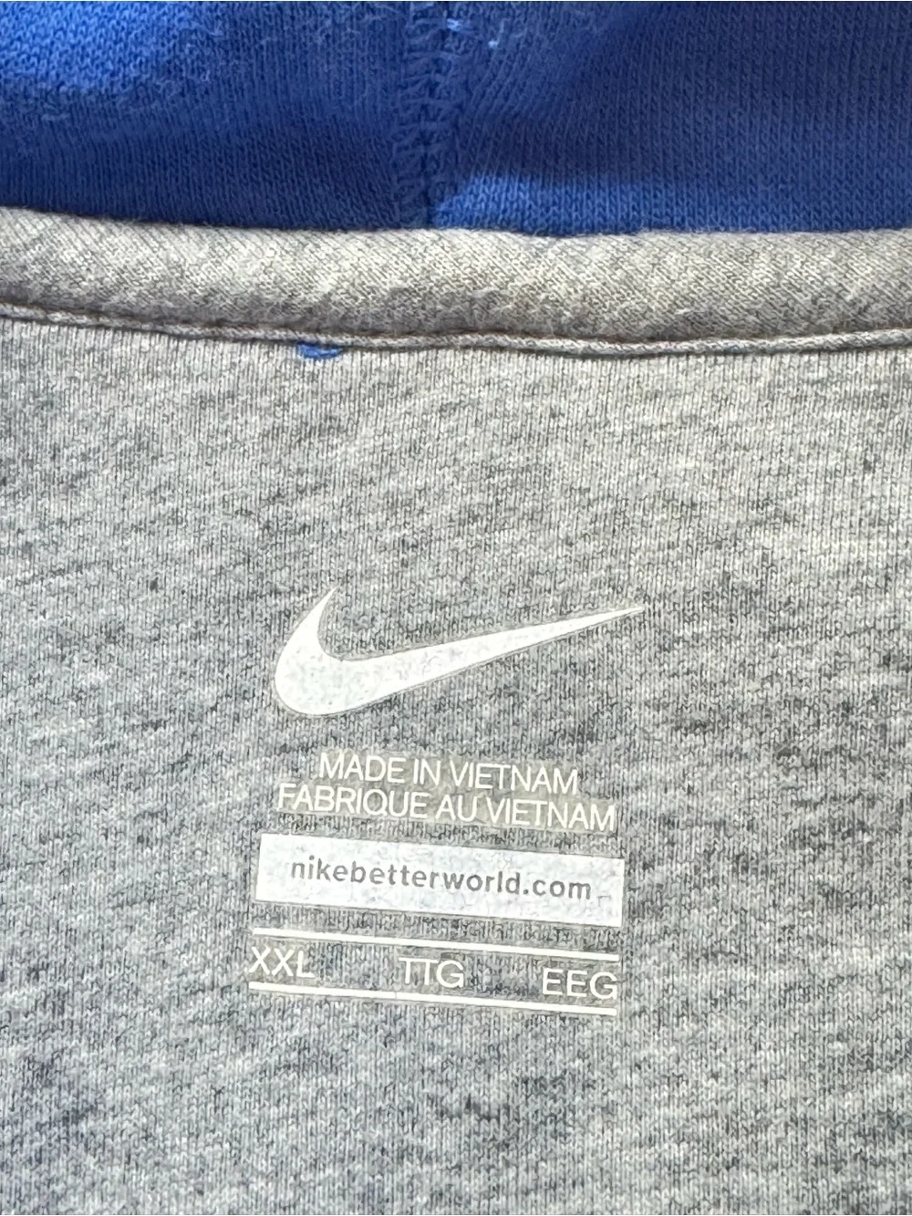Nike Men’s Royal Blue Pullover Hoodie with White Logo